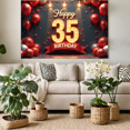 thumbnail image 4 of Yatrandify Red Balloons Happy Birthday Banner LED Lights Celebration Banner Birthday Backdrop Party Decoration for Milestone Celebration Indoor Event Photo Prop, 4 of 7