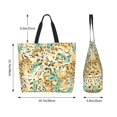 thumbnail image 2 of Large Capacity Single Shoulder Shopping Bag 19.7×15.7×5.9in Main Pocket Large To Accommodate Your Daily Needs Can Be Portable Can Be A Single Shoulder Back Tiger Skin Print Style Lightgreen_2, 2 of 8