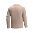 thumbnail image 7 of Men's Pullover Sweater Casual Crewneck Cable Knit Top Long Sleeve Classic Soft Knitted Sweaters with Ribbing Edge (M, Khaki), 7 of 7