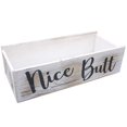 thumbnail image 2 of Admired by Nature ABN5E134-WHT Nice Butt Wooden Rustic Bathroom Decor Box - White, 2 of 8