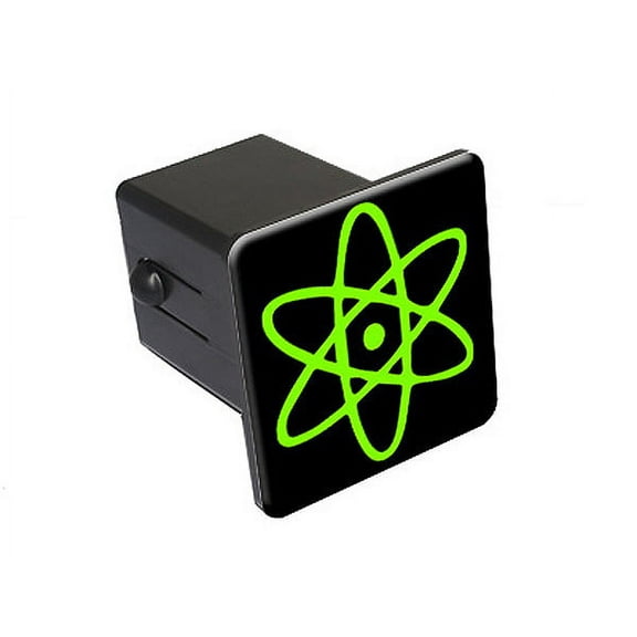 Atomic Symbol - Black Green Tow Hitch Cover