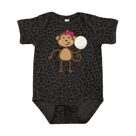 

Inktastic Cute Volleyball Girl Monkey Gift Baby Girl Bodysuit