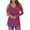 Hot Pink, variant on Uaswgudfs Women's Cold shoulder V-Neck Summer Tee – Loose-Fit Short Sleeve Casual Top with Cute Basic Design