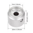 thumbnail image 2 of Unique Bargains Stereo Knob, 20*6*17 mm Aluminium Alloy, Volume Control Knobs, Sliver 2pcs, 2 of 4