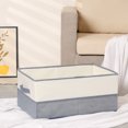 thumbnail image 5 of REGALWOVEN 1 Pack Collapsible Fabric Storage Cube with Handles, Storage Bin Basket for Shelves Closet Clothes Grey 19.7*13.8*9in, 5 of 7
