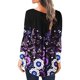thumbnail image 3 of Pntutb moda mujer cuello redondo manga larga camiseta otoño estampado botón blusa suelta tops Pntutb Pntutb-5014, 3 of 4
