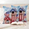 thumbnail image 3 of 4th of July Pillow Covers 2 Pack US Flag Butterfly Pillowcase Waterproof Outdoor Throw Pillow Cover for Patio Garden Square Cushion 26”x26”, 3 of 9