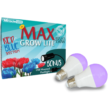 

Miracle LED MAX Flowering Red LED Grow Light 2-Pack 604382