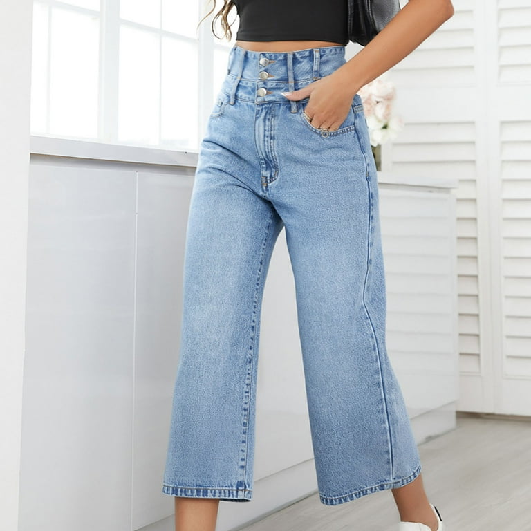 Street Simplicity Solid Patchwork High Waist Boot Cut Denim Jeans Street Simplicity Solid Patchwork High Waist Boot Cut Denim Jeans
