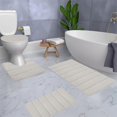 thumbnail image 5 of Bathroom Rugs Sets 4 Piece with Toilet Lid Cover, Non-Slip Bath Rugs for Bathroom, Microfiber Shaggy Absorbent Bathroom Rugs with U-Shaped Toilet Rug Machine Washable Bathroom Rugs, 5 of 8