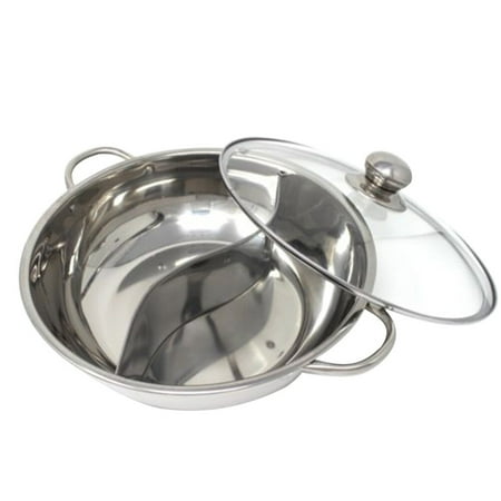 

TOYMYTOY Multifunctional Stainless Steel Double Hot Pot Cookware Non-stick Cooking Pots With Glass Lid
