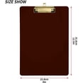 thumbnail image 2 of FMSHPON Black Bean Clipboard Hardboard Wood Nursing Clip Board and Pull for Standard A4 Letter 13x9 inches, 2 of 7