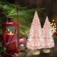 thumbnail image 6 of 8 Pcs Mini Christmas Tree,Artificial Small Christmas Trees with Wood Base,Bottle Brush Trees Xmas Assorted Color Miniature Pine Trees Sisal Trees for Christmas Party Home Winter Ornaments, 6 of 7