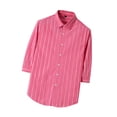 thumbnail image 2 of kusrkot Chemise Rayée pour Hommes, Chemise Habillée Décontractée à Manches Courtes avec Boutons, Homme L, 2 of 9