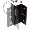 thumbnail image 3 of 6-Pack 76mm Offset Hinges for Doors & Trunks, Durable Steel Semi-Blackout Retro Hinges, 1.8mm Thick Tri-Fold Design, 3 of 4