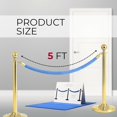 thumbnail image 3 of 4PCS Light Blue Velvet Rope 5FT \u2013 Thick VIP Rope Barrier Set for Events Crowd Control & Event Decor 5 Foot Safety Divider for Parties Weddings Red Carpet Business Entrances, 3 of 8