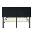thumbnail image 4 of Gewnee King Size Platform Bed Frame with Upholstered Headboard and wood slats support.Grey, 4 of 8