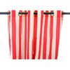 Jordan Manufacturing 54" x 84" Cherry Red Stripe Grommet Semi Sheer Outdoor Curtain Panel