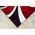 thumbnail image 3 of Planet Rugs Premium 3D Thick Abstract Indoor Area Rug 327 Red 4'x5'3'', 3 of 10
