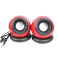 thumbnail image 4 of DEEPCRAFF 1 Pair Compact Computer Speakers Multimedia Plastic Red for School Activities, 4 of 8