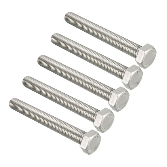 Unique Bargains M12 Thread 100mm 304 Stainless Steel Hex Head Screws Bolts 5pcs