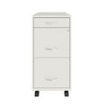 thumbnail image 3 of 18" Deep 3 Drawer Mobile Metal File Cabinet with Pencil Drawer, Pearl White, 3 of 4