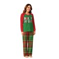 thumbnail image 3 of Merry Bright Family Matching Christmas Pajamas, Color Block Raglan Top & Plaid Bottoms, Family Pajamas Matching Sets for Xmas Night, 3 of 5