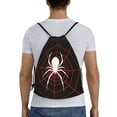 thumbnail image 2 of Kuqiui Spider On The Web Print Drawstring Backpack Drawstring Bags,Draw String Back Bag Drawstring Bags for Sports,Gym,Travel,Swimming,Beach, 2 of 8