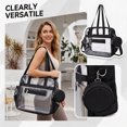 thumbnail image 3 of Clear Tote Bag Clear Bag Stadium Approved with Zipper Adjustable Strap Transparent Crossbody Purse for Sports Games Concerts Work Gym, 3 of 3