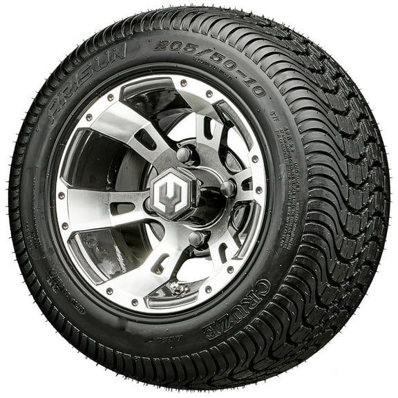 Golf Cart Wheels and Tires Combo - 10" MODZ® Ambush w/ Low Pro Tires - Set of 4