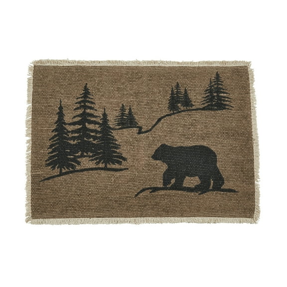 Park Designs Bear Scene Woven Placemats Set of 4