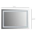thumbnail image 6 of HomCom 31.10" x 23.23" Wall Mirror, White, 6 of 7