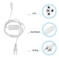 thumbnail image 4 of Uxcell T5 T8 LED Tube Light Power Cord 4 Pcs 5FT Extension Cable Wire with Switch for 3 Pin LED Integrated Tube Light, 4 of 5