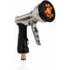 thumbnail image 2 of Pistola de riego de metal resistente, boquilla rociadora de manguera de metal, patrón de rociado de 9 vías, rociador de manguera, boquilla de riego de limpieza, riego de calles de jardín, F, 2 of 6