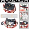 thumbnail image 4 of Women Men Gym Bag,Pioneer Flower Floral Print Pattern Small Duffle Bag Spend the Night Bags for Women with Shoes Compartment Washbag,Detachable Shoulder Strap,19.7x8.3x11 Inches, 4 of 5