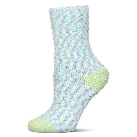 MeMoi Women's 2 Pair Pack Tipped Cozy Crew Socks - Womens - Female, One Size, Mint Green