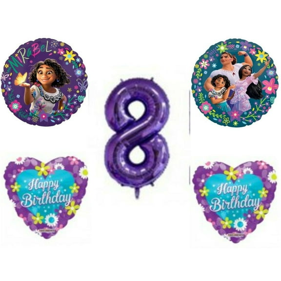 Encanto Happy 8th Birthday Party Balloons Decorations Supplies Madrigals Movie