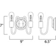 thumbnail image 2 of 11739BKSN Maxim Lighting Haven-2 Light Wall Sconce in Classic style-9 Inches wide by 7 inches high-Black/Satin Nickel Finish, 2 of 5