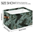 thumbnail image 4 of Yayeee Canvas Storage Basket with Handles for Shelves Fabric Bins Closet Organizer, Mystic Crows Pattern, 4 of 8