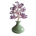 thumbnail image 1 of Árbol del Dinero con Piedras Preciosas y Jarrón Pequeño de Cerámica, Adorno for Atraer la Riqueza en el Hogar, Árbol de la Fortuna de Cristal for la Oficina, 1 of 3