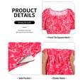 thumbnail image 2 of CASSIE LIZ Plus Size Dresses 3X Summer Midi Womens Boho Pink Floral Short Sleeve Scoop Neck Loose Fit Sun Dresses with Pocket 3XL 22W 24W, 2 of 3
