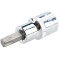 thumbnail image 2 of T50 Male Torx Bit Star Socket 1/2" Drive Standard Internal Chrome Vanadium Steel, 2 of 3
