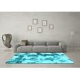 thumbnail image 3 of Ahgly Company Indoor Square Abstract Light Blue Modern Area Rugs, 5' Square, 3 of 4