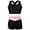 Black&Pink, variant on Doomiva Kids Girls Dance Crop Tops and Shorts Set Two Pieces Dance Sports Outfits Gymnastics Ballet Dancewear Black&Rose 16