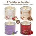 thumbnail image 2 of 4 Pack Scented Candles Gifts for Women, HOMEYA Jar Candles Home Scented for Birthday, Valentines Day - Lavender & Rose & Sandalwood & Cinnamon Apple, 2 of 8