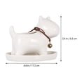 thumbnail image 2 of Dog Succulent Planter With Tray Saucer Fun Animals Ceramic Plant Pot Flower Vase, 2 of 6