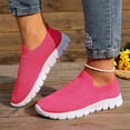 thumbnail image 5 of Domzle Walking Shoes Women Slip on Sneaker Non Slip Work Arch Support Tennis Plantar Fasciitis Orthopedic Breathable Mesh Comfortable Ladies Nursing Hot Pink 42, 5 of 5