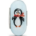 thumbnail image 3 of Sterling Silver Ster.Silver Reflections Hand Painted Penguin Frolic Fenton Glass Bead (14.9 X 14.9) Made In United States qrs3897, 3 of 5
