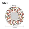 thumbnail image 4 of Kdxio Happy Foxy Faces Print Shower Cap for Women,Elastic and Reusable,Double Waterproof Layers Bathing Hat, 4 of 6