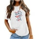 thumbnail image 1 of Tops con estampado de día de la madre de Pascua de manga corta con cuello redondo a la moda para mujer Fridja  bn7678, 1 of 7